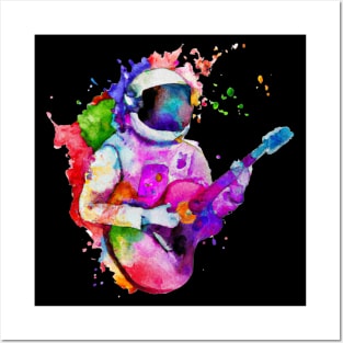 Astronaut Guitarist Posters and Art